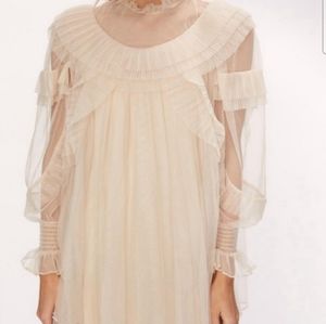 (New) Zara nude, blush dress. Two piece. Size S